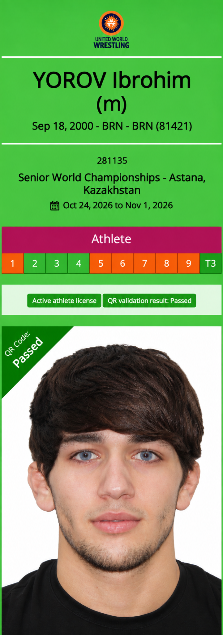 Athlete profile graphic